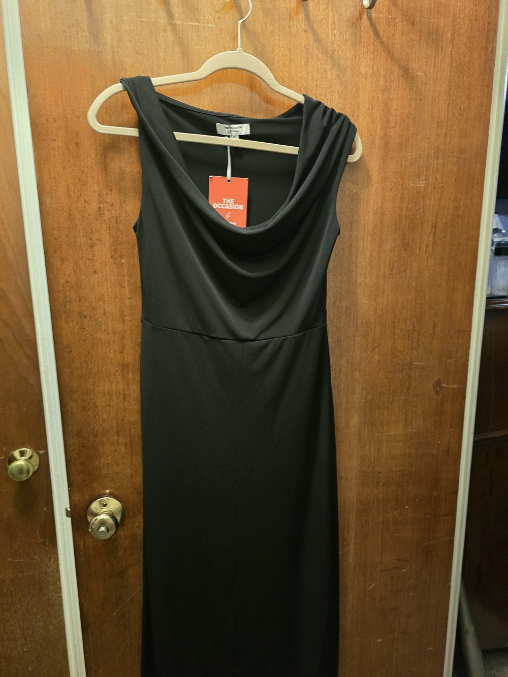 Old Navy Black Draped Cowl Neck Maxi Dress